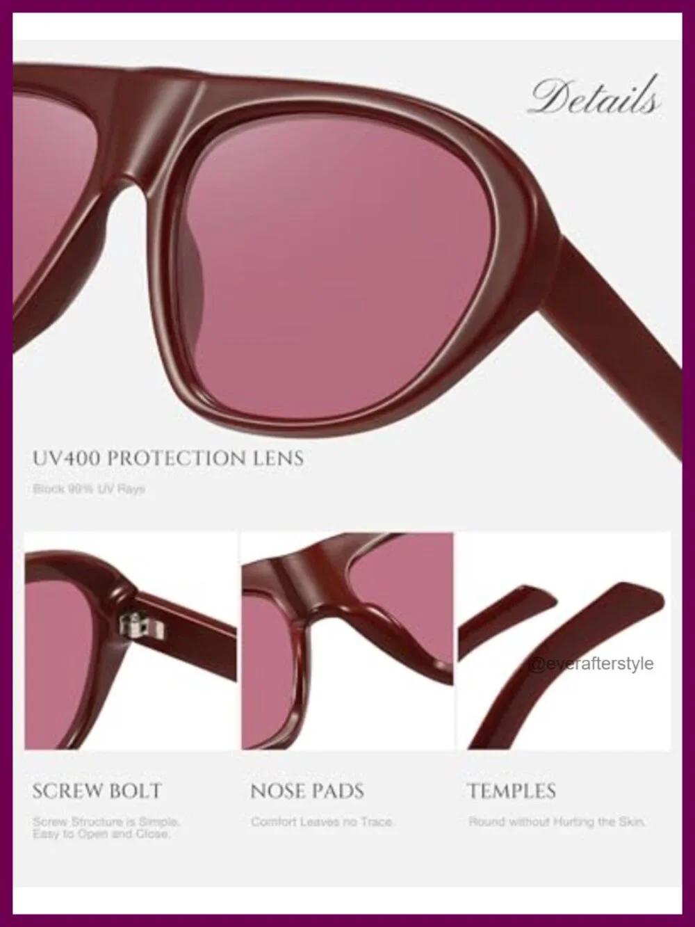 Oversized Aviator Sunglasses for Women Men with UV400 Protection